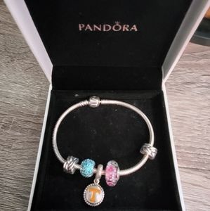 Pandora Bracelet with 3 charms